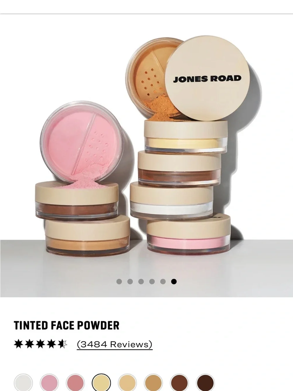 Jones Road Tinted Face Powder — Yellow New In Box